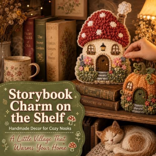 Whimsical Village 3D Fabric Poke Art Kit (Pumpkin Patch) - Image 3