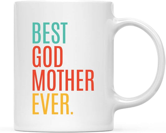 Andaz Press 11oz. Coffee Mug Birthday Gift, Best Godmother Ever, 1-Pack