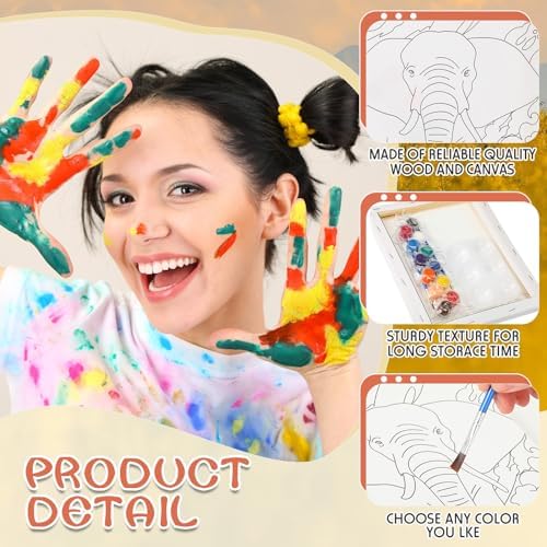 Zhanmai 72 Pcs 12 Sets Sip and Paint Kit Pre Drawn Canvas for Painting 8" x 10" Paint Party Canvas Painting Pre Printed Canvases for Party Favor DIY Virtual Adult's Date Night(Natural Scenery) - Image 3