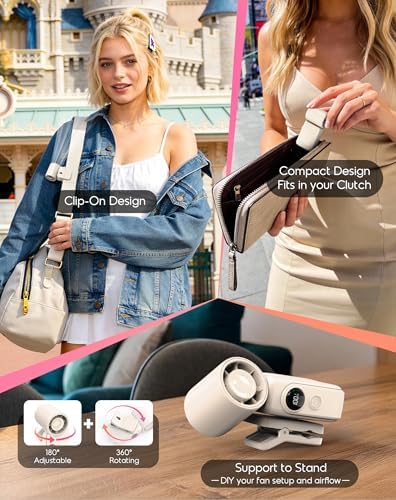 Clip-On Portable Fan for Strollers, 13500RPM Mini Handheld Turbo Travel Fan - Image 6