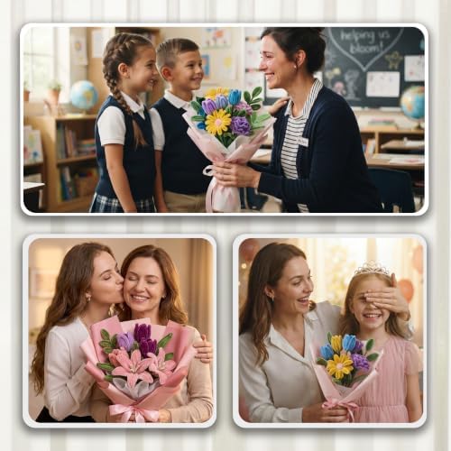 NREDXOON Pipe Cleaner Flower Kit w/Glue Gun, 1300pcs 20 Colors Teen Craft - Image 6