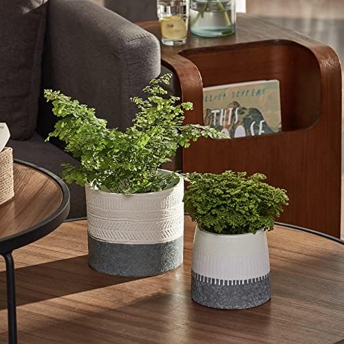 LA JOLIE MUSE Ceramic Plant Pots, Flower Pots for Indoor Plants, Set of 2 - Image 2