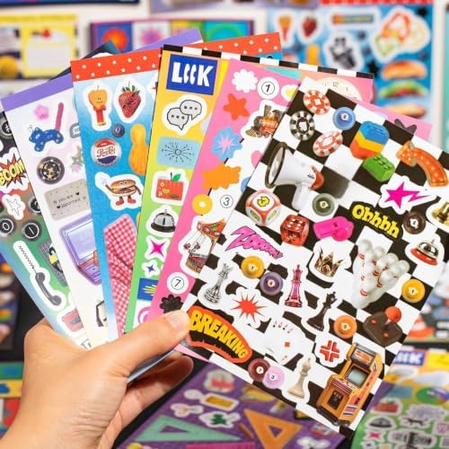 Retro Sticker Book, 2 Set Sticker Books, Vingtage Color - Image 6
