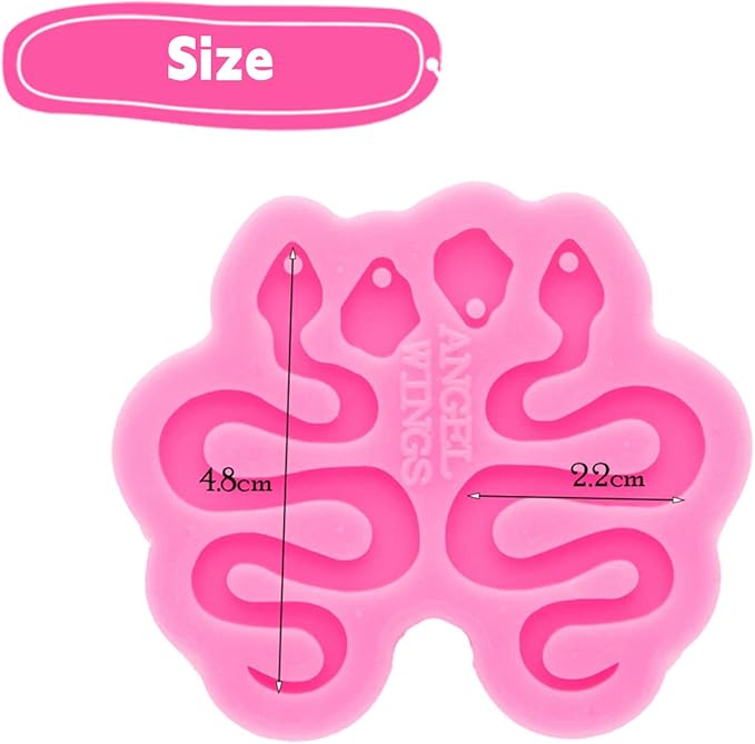 Snake Shape Resin Earring Mold Silicone Resin Jewelry Molds Epoxy Resin Casting Molds for Women Earring Crafts DIY Necklace Pendant Resin Mold