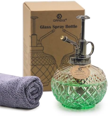 OFFIDIX Plant Mister Spray Bottle, 10 oz Glass Vintage Decorative Water Can by Offidix