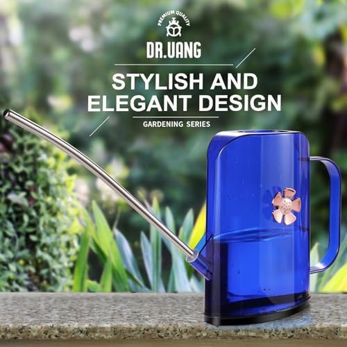Watering Can Indoor for House Plants Small Watering cans with Long Spout Flower Model Sprinkler Head 1.2L (Blue, 1.2L) - Image 5