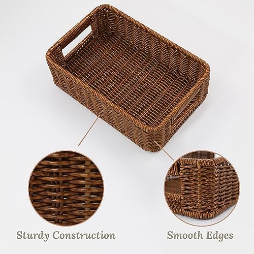 WeeNest Baskets for Organizing, Basket Small, Toffee, Set of 2 - Image 7