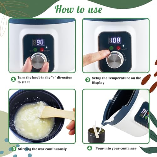 Handnatur 4lb Soy Wax Melt Kit with Digital Wax Melting Pot, - Image 6