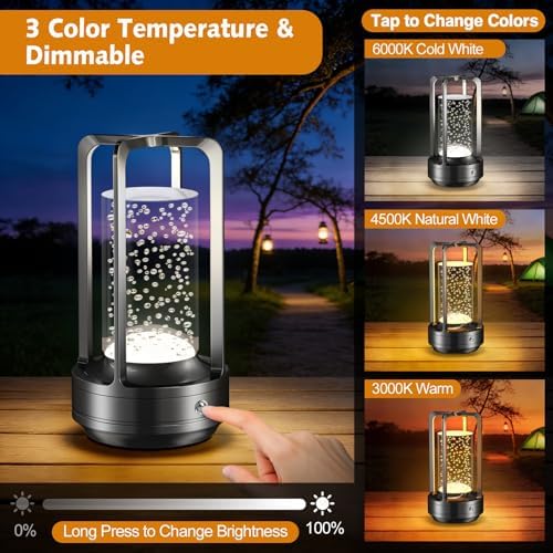 Rechargeable Table Lamp for Outdoor Indoor Portable Lamp with 3 Colors - Image 3