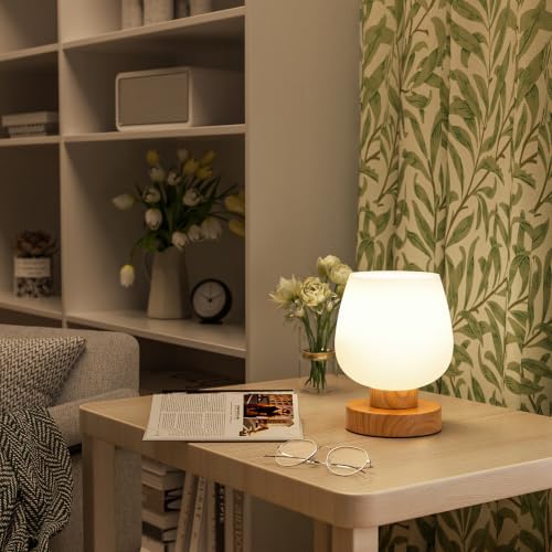 Seealle Small Touch Table Lamp for Nightstand, 3 Way Dimmable Bedside Lamp - Image 3