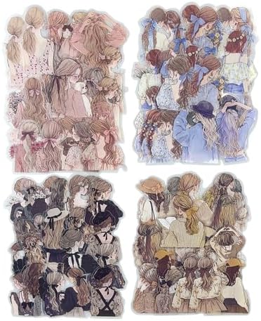 Alideco 120pcs Scrapbook Stickers Vintage Casual and Artsy Girl Scrapbooking Junk Journal Crafts Embelishment Decoration Stickers (zhuanshenshike) by Alideco