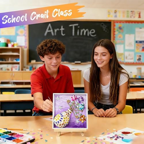 Joyclub DIY Vase Mosaic Painting Kit Mosaic Kits for Adult with Vase Flower - Image 6