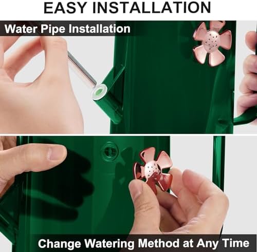 Watering Can Indoor for House Plants Small Watering cans with Long Spout Flower Model Sprinkler Head 1.2L (Green, 1.2L) - Image 4