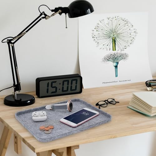 Welaxy Felt Gray Lid for Deep Storage Bin Desk Drawer Organizer Sleek Caddy - Image 5