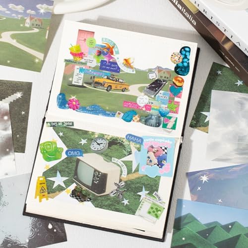 Japanese Sticker Book for Scrapbooking,Dreamcore Stickers for Junk Journal - Image 6