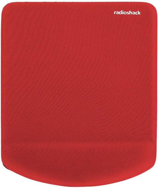 RadioShack Square Gel Mouse Pad with Wrist Rest, Ergonomic Office Mouse Pad for Desk Offers Improved Support, Accuracy and Responsiveness for Work, Gaming, and More, Red