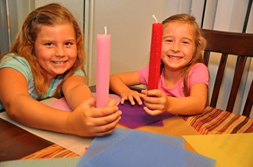 Make Your Own Beeswax Candle Kit - Includes 10 Full Size 100% Beeswax Honeycomb Sheets in Ivory and Approx. 6 Yards (18 Feet) of Cotton Wick. Each Sheet Measures Approx. 8" x 16 1/4". - Image 5