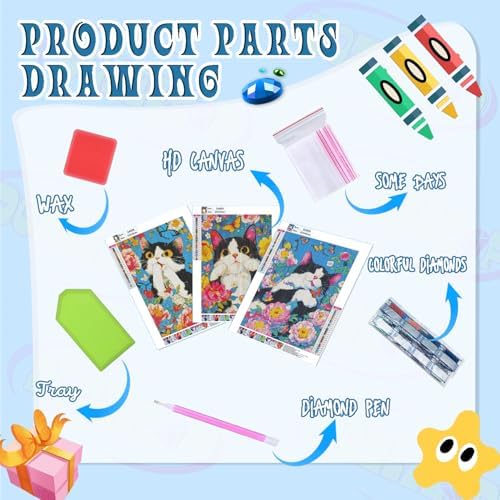DOZEEZOP 3-Pack Diamond Art Kit for Adults, 5D Diamond Painting 12x16 Inch - Image 3