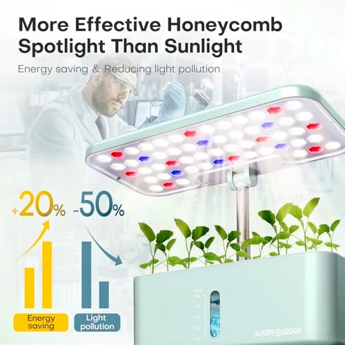 Ahopegarden Indoor Garden Hydroponics Growing System: 10 Pods Kit with LED - Image 2