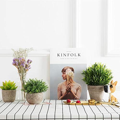 Velener Mini Sage Green Potted Boxwood Topiary Artificial Plants for Home Decor Indoor, Farmhouse House Plant Office Small Desk Shelf Apartment Coffee Bar Bathroom Decor Guest Room, Small Fake Plant - Image 3