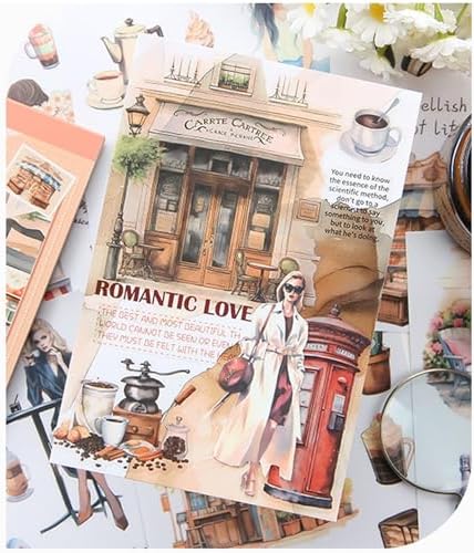 Aesthetic Journaling Sticker Books for Adults - Pre-Cut Scrapbook Stickers Vintage 20 Sheets Junk Journal Supplies Watercolor Scrapbooking Stickers Planner Cottagecore Decorative DIY Arts Craft Making - Image 6