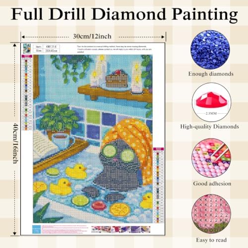 Animal Diamond Painting Kits for Adults,Funny Cat Spa Diamond Art Kits - Image 6
