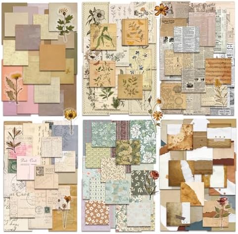 slapaflife 450 PCS Vintage Scrapbook Supplies Junk Journal Supplies, Scrapbook Supplies Kit Include Flowers for Scrapbooking, Planner, Craft Supplies by SLAPAFLIFE