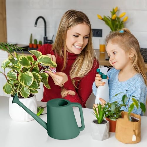 ZXJ Plant Watering Can - for Indoor and Outdoor Home Garden Plants - with Long Spout - Blackish Green - 1/2 Gallon - Image 5