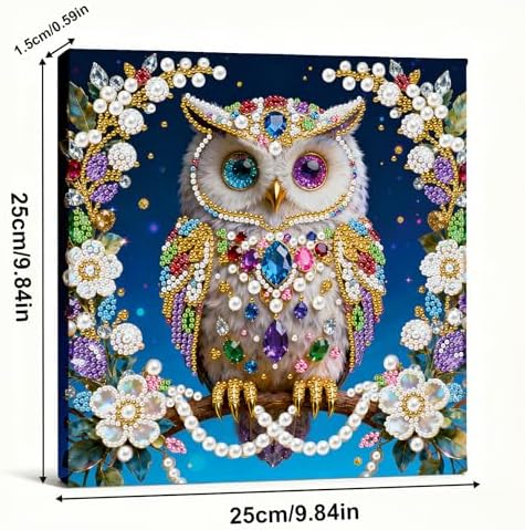 LQCrafK DIY 3D Pearl Art Painting Handcraft Kit for Adults Beginners, Home Wall Decoration, Creative Design Framed Painting with Tools-Owl - Image 6