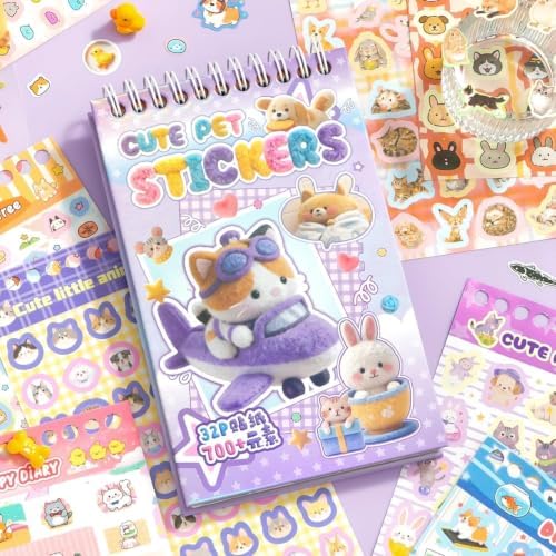 Stickers Book for Scrapbook Sppulies,700+ Kawaii Stickers for Journaling by Lciyioc