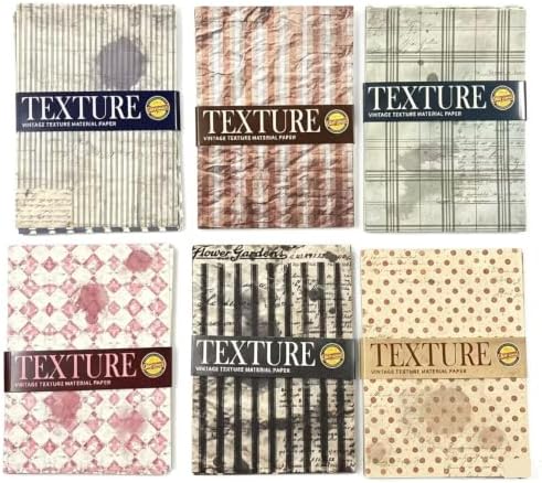 Alideco 180pcs Vintage Textured stripes and plaid Scrapbooking Paper for Adults Journaling Supplies, Decorative Paper for Junk Journals (shiguangzhiwen) - Image 2