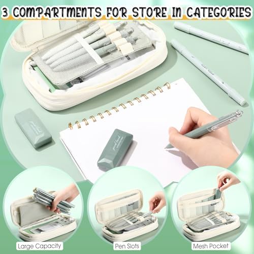 38pcs Aesthetic Office Supplies Kit, Green Color, Classic - Image 3