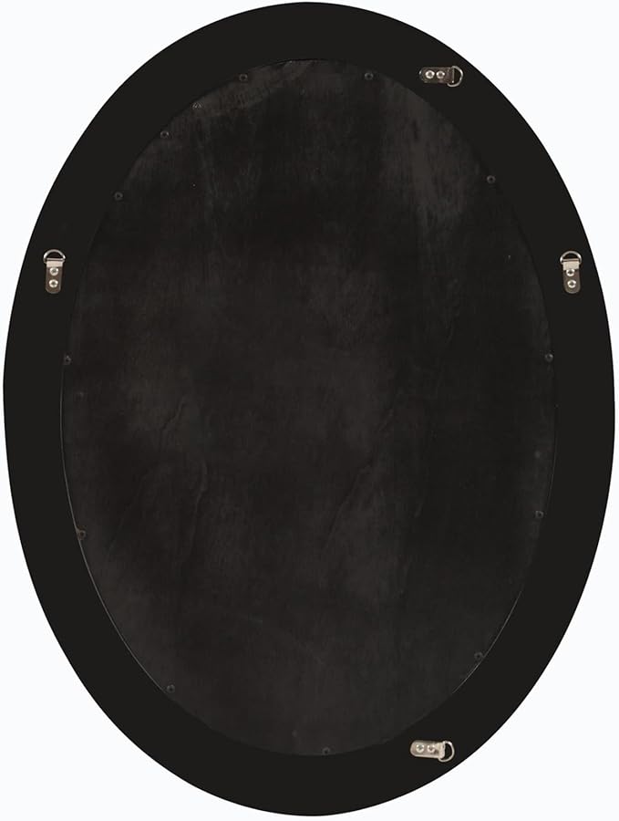 Howard Elliott Nero Oval Wall Hanging Mirror for Wall, Rich Country Gold Decorative Oval Mirror for Wall Vanity Mirror Perfect for Living Room, Bedroom & Home Decor, 26 x 34 Inch