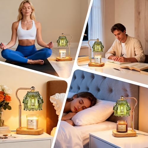 Candle Warmer Lamp with Timer Dimmer - Birthday Gift for Women Mom, Electric Wax Melter Warmer Adjustable Height for Jar Candles Housing Warming Home Decor - Image 6