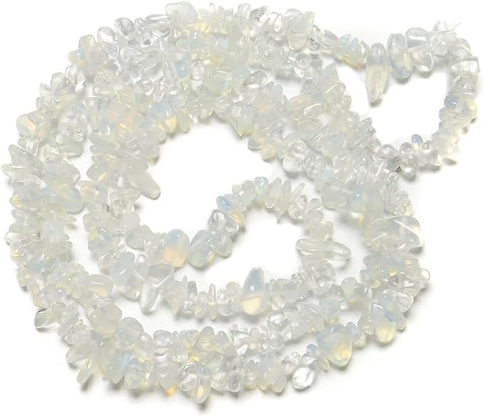 Gemstone Chips Natural Opalite 3-5mm Healing Crystals Waist Bracelets Necklace Kit Irregular Stone DIY Crafts Design Jewelry Making Approxi 32 inch