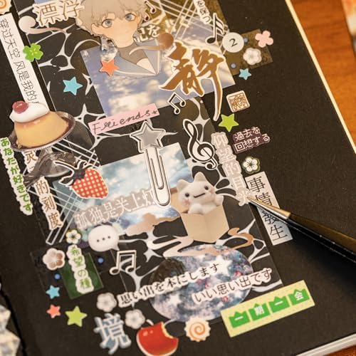 Retro Sticker Book Japanese Style Aesthetic Die Cut Stickers for Journaling Scrapbooking Kawaii Deco 4.1x5.7 Inches 27 Sheets - Image 4