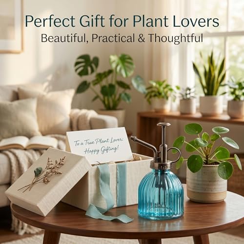 Topadorn Glass Plant Mister, 6 oz Vintage Plant Spray Bottle for Indoor Plants, Hand Pump Water Mister for Houseplants, Succulents & Terrariums - Image 7