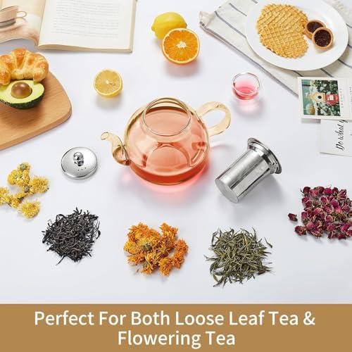 DOPUDO Glass Teapot with Infuser, 40 oz Borosilicate Tea Kettle - Image 2