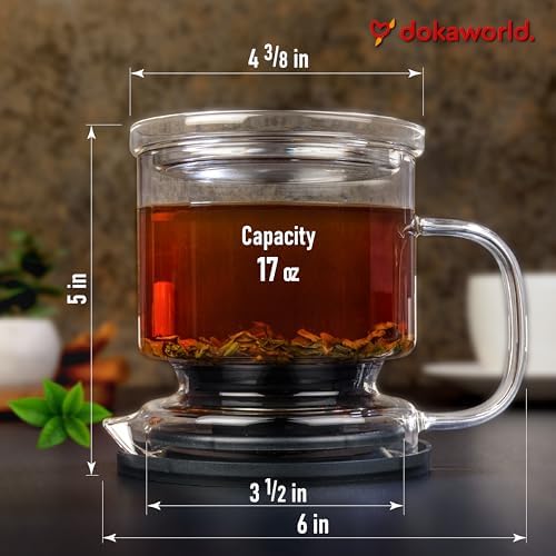 Glass Tea Infuser For Loose Leaf Tea 17oz - Image 5
