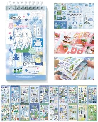 Japanese Sticker Book for Scrapbooking,Anime Themed Stickers for Journaling by Lciyioc