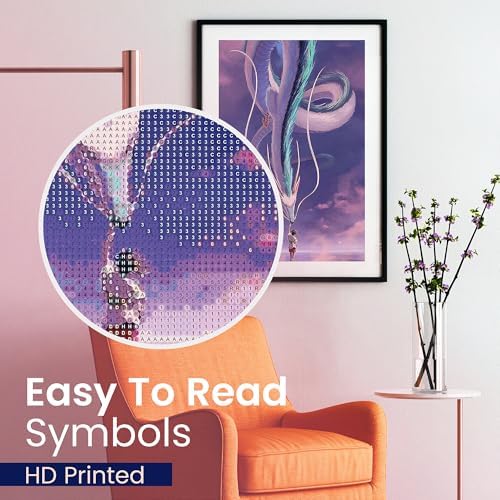 Spirited Away Dragon Diamond Art Kit for Adults Anime Wall Art 5D 12x16 - Image 6