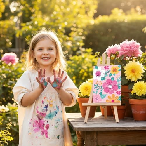 Louise Maelys 5x7 Inch Pre Drawn Canvas to Paint,12 Packs Floral Theme - Image 2