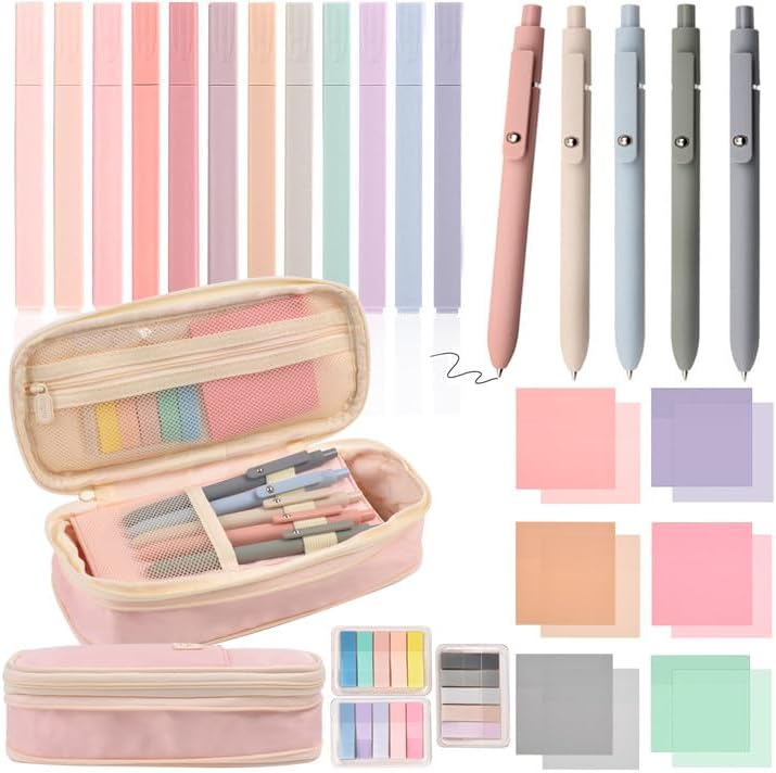 Aesthetic School Bible Highlighter Pen - Writing Correction Set, Pink by ChezMax