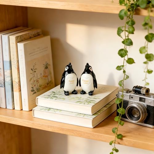 Penguin Gifts for Him Her Boyfriend Girlfriend, Set of 2 Ceramic Penguin Figurines Forever Love Anniversary Birthday Gifts for Women Men, Romantic Valentines Gift for Wife Husband Couples Cute Decor - Image 4