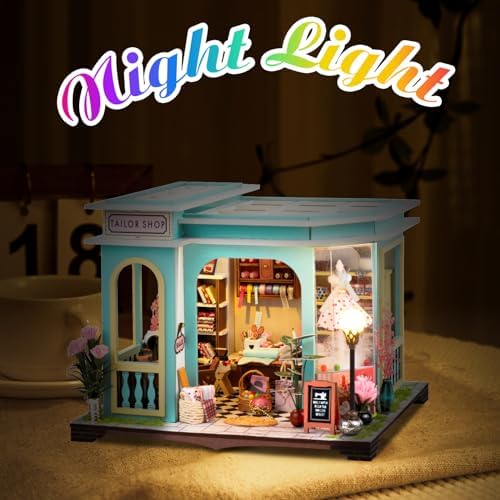DIY Miniature House Kit, Book Nook Kit with LED Light, 3D Wooden Puzzle Bookshelf Decor Building Kit, Birthday Gifts for Family & Friends - Image 3