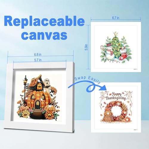 DOZEEZOP 12-Pack Small Diamond Art Kit for Adults Teens 7"x7" - Image 3