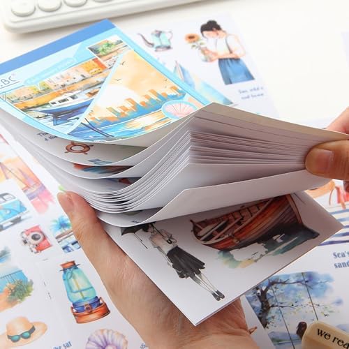 Aesthetic Journaling Sticker Books for Adults - Pre-Cut Scrapbook Stickers Vintage 20 Sheets Junk Journal Supplies Watercolor Scrapbooking Stickers Planner Cottagecore Decorative DIY Arts Craft Making - Image 4