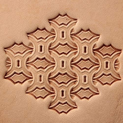 DandS ltd Leather Stamp Tool, Geometric, Professional Steel Craft Tool for Leatherworking, Embossing, Carving & Stamping Leather Projects, Belts Wallets & DIY Projects Compatible with Mallet #408