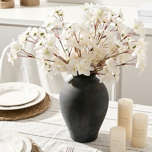 SIDUCAL Ceramic Vintage Flower Vase | 9 Inch Large Pottery Rustic Farmhouse Boho Vase for Home Decor, Table, Living Room, Bathroom, Coffee Desk, Shelf, Mantel Decoration, Wedding, Bronze - Image 6