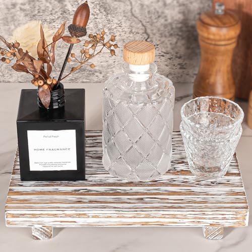 Wood Bathroom Tray Farmhouse Decor Kitchen Soap Holder, 9"x6" Retrowhite - Image 3